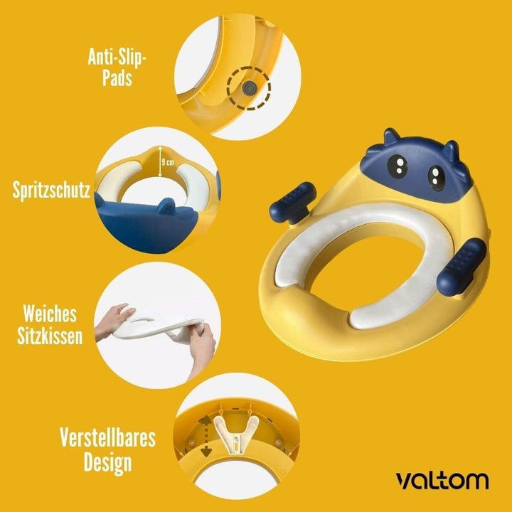Toilettensitz für Kinder mit Stepper (Gelb) Gelb mit Treppe, Gelb mit Treppe
