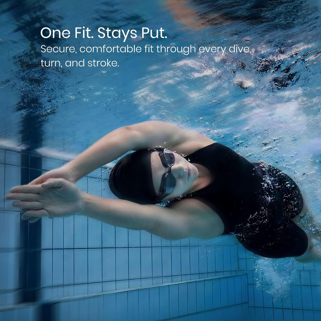 SollaWave AI Music Smart Schwimmbrille mit integrierten Schwimm-Kopfhörern, Echtzeit-Sprachfeedback