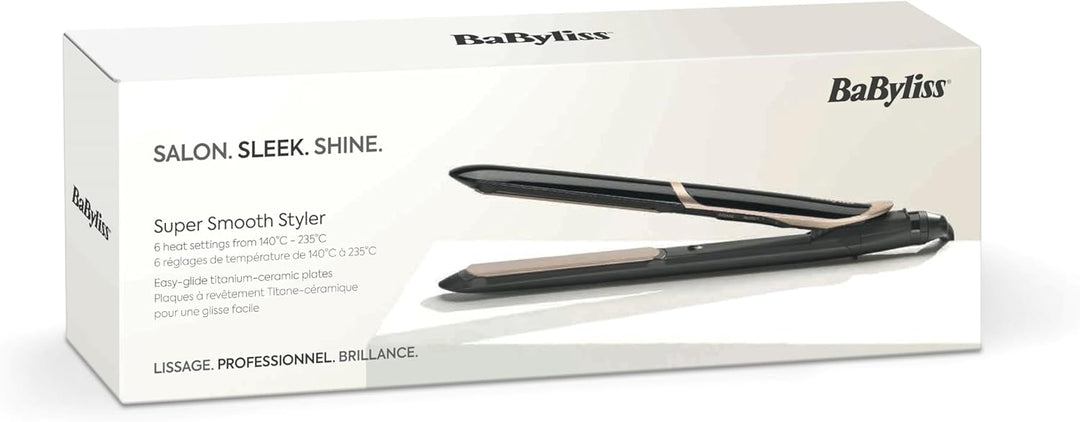 Babyliss Super Smooth 235 Glätteisen mit Ionen-Technologie 140°C - 235°C ST393E Single, Single