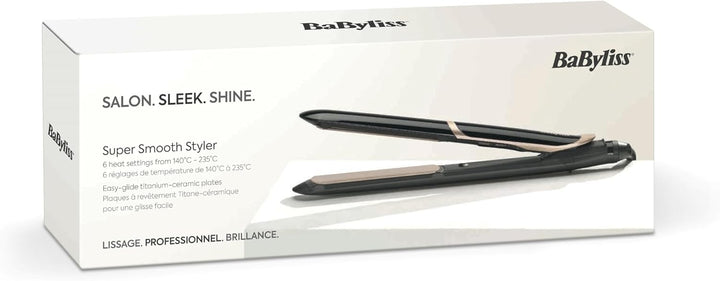 Babyliss Super Smooth 235 Glätteisen mit Ionen-Technologie 140°C - 235°C ST393E Single, Single