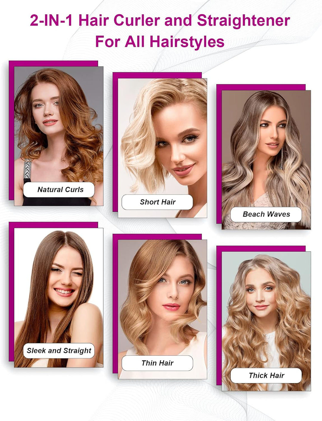 LANDOT 2-IN-1 Glätteisen und Lockenstab: Glätteisen Locken und Glätten - Professioneller HHaarglätte