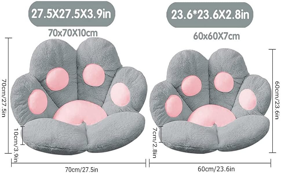 LANPEW Katze Pfot Rückenkissen Sitzkissen Cute Cat Paw Stuhlkissen Sitzkissen Plüsch Komfort Sitzpol