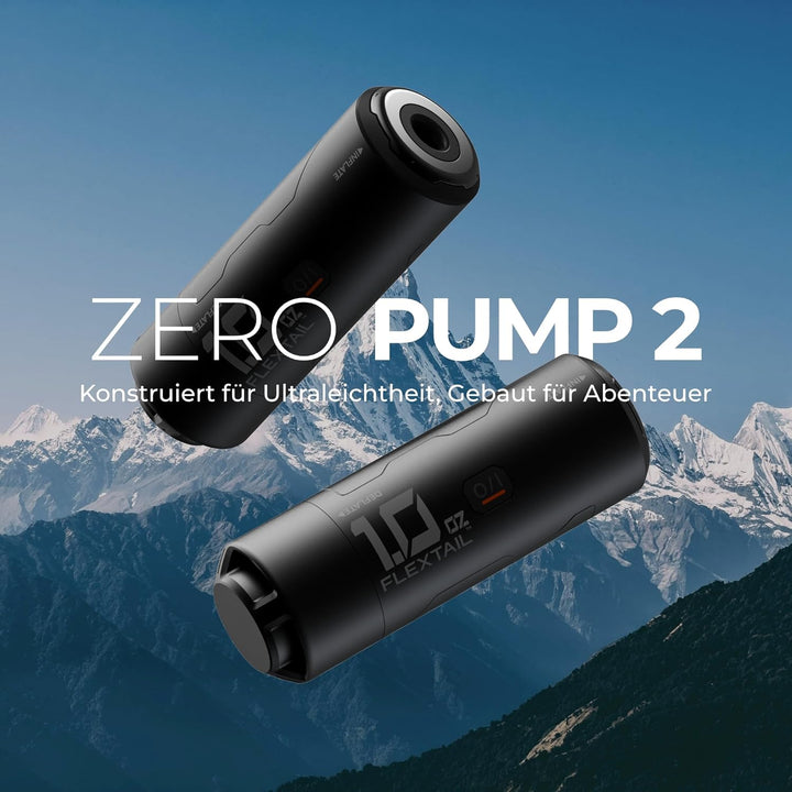 FLEXTAILGEAR Mini Luftpumpe, 28g Ultraleicht, 3,5kPa 200L/min Schnelles Auf- & Abpumpen, Austauschba