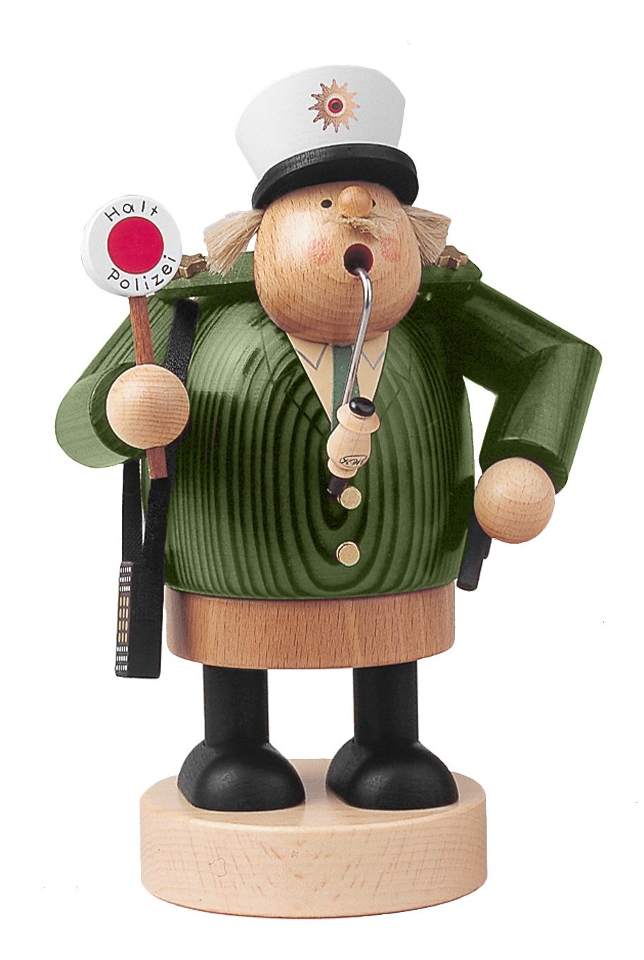 KWO Olbernhau 21607 Räuchermännchen Polizist, 20 cm