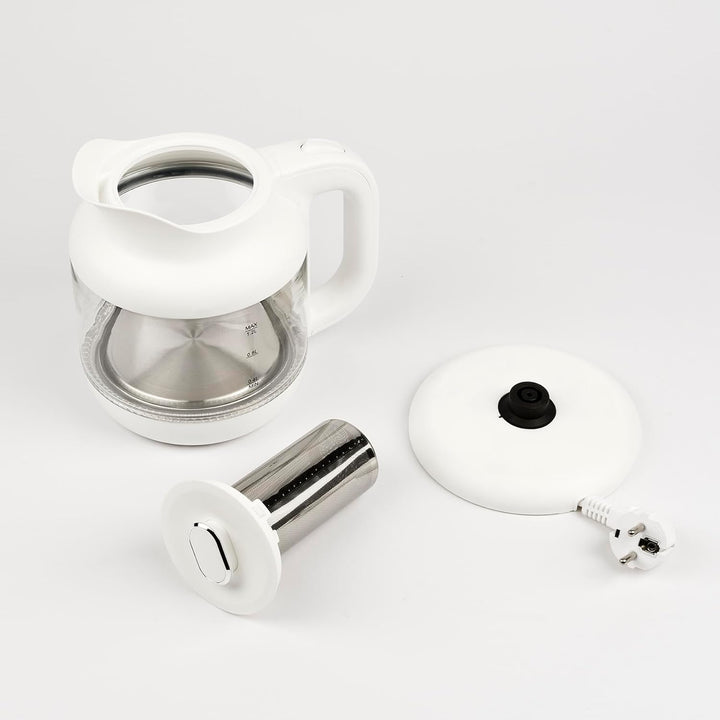 G3 Ferrari G10193 "Idilio", Glas Wasserkocher &amp; Teemaschine, 1,2L, Teekanne mit Edelstahlsieb, Teeko