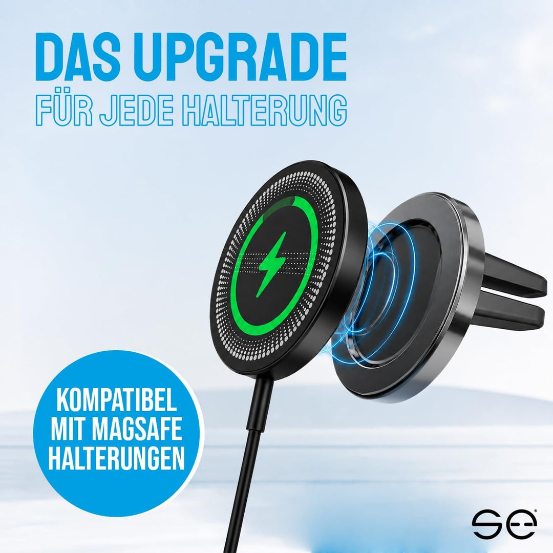 se® SNAPCHARGE – Magnetisches Ladepad 15W, Kabelloses Ladegerät kompatibel mit MagSafe, Wireless Cha