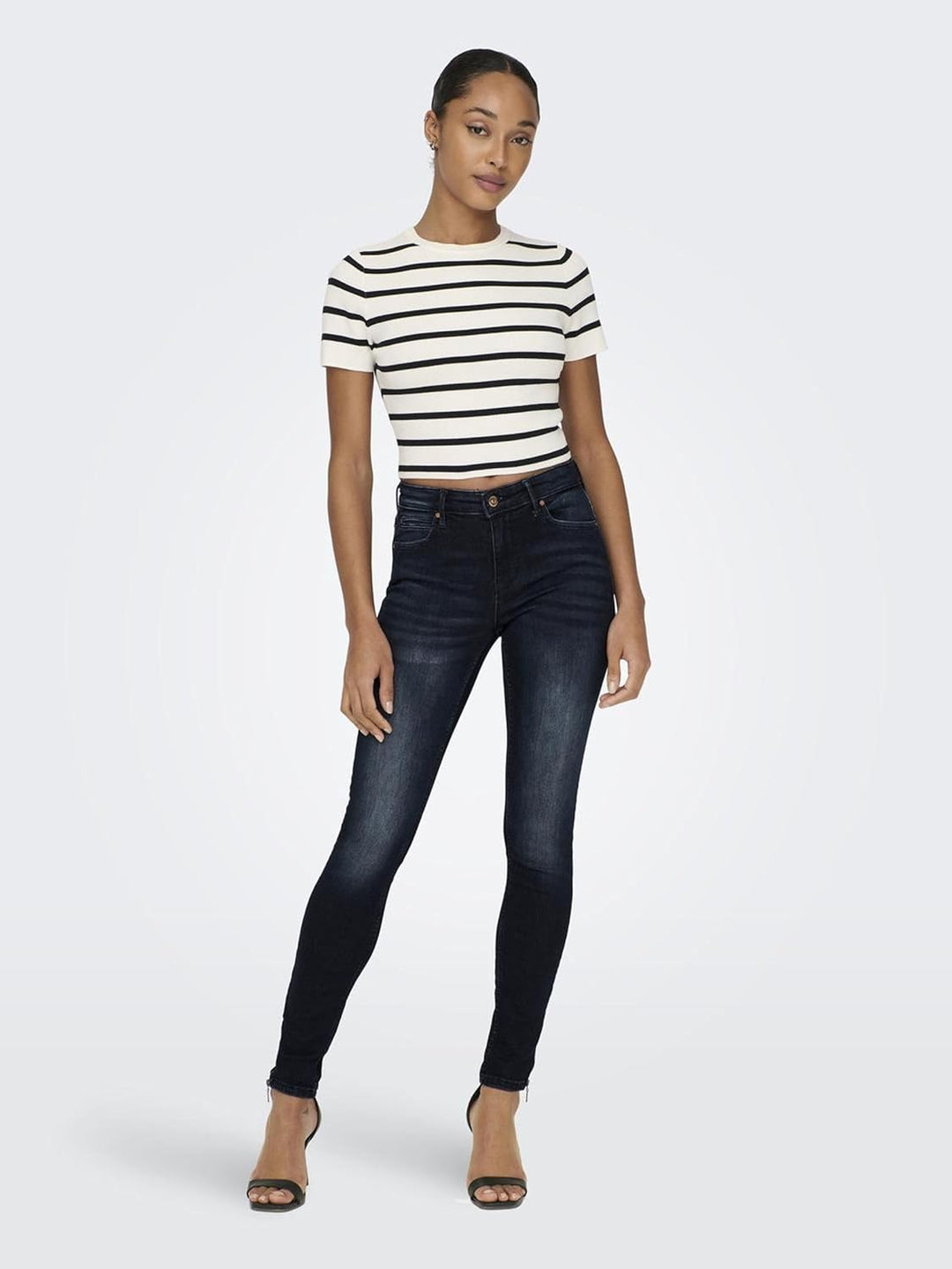 ONLY Female Skinny Jeans ONLKENDELL Mittlere Taille Skinny Fit Jeans 25W / 30L Dark Blue Denim, 25W
