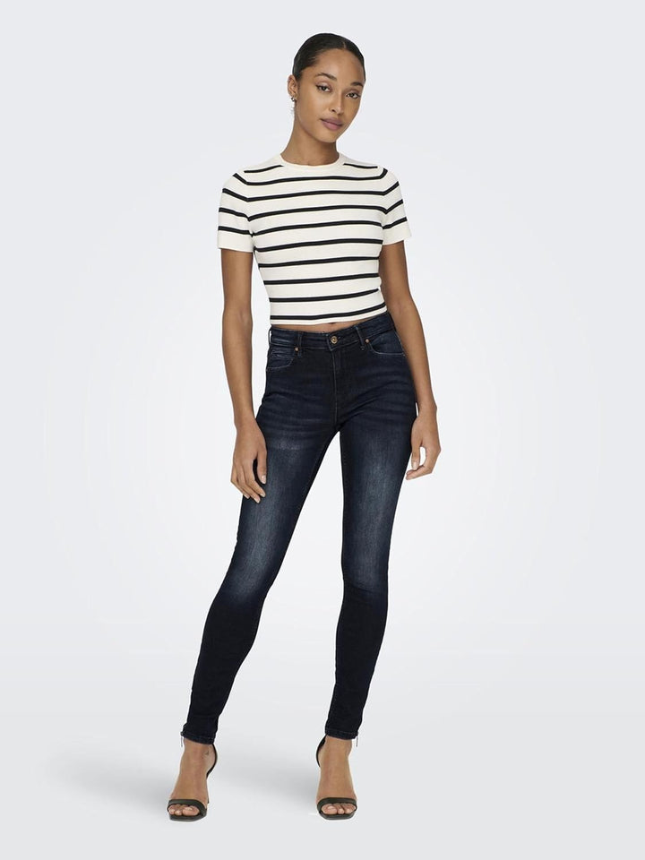 ONLY Female Skinny Jeans ONLKENDELL Mittlere Taille Skinny Fit Jeans 25W / 30L Dark Blue Denim, 25W