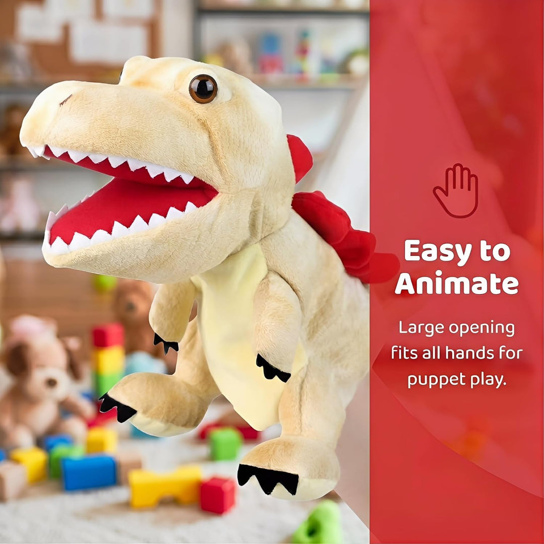 LOMTRATS Dinosaurier-Handpuppen für Kinder, Kleinkind enthält Triceratops und Tyrannosaurus Rex mit