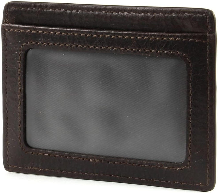 Fossil Brieftasche für Herren Derrick, 100% Leder Bifold Dunkelbraun 11,5 cm L x 2 cm B x 9 cm H ML3