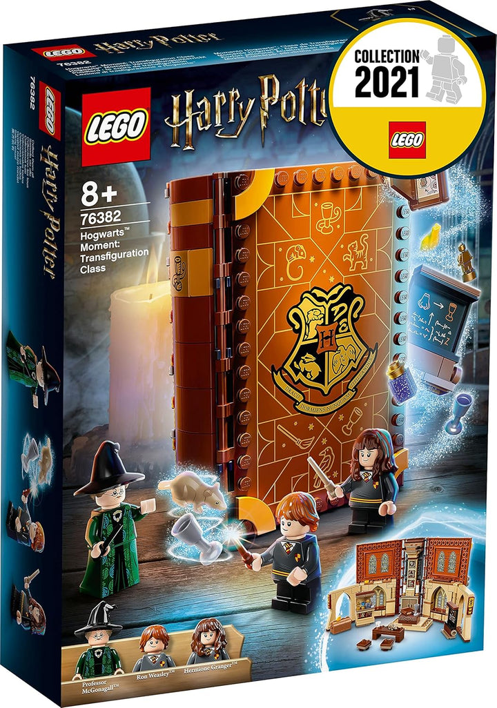 LEGO 76382 Harry Potter Hogwarts Moment: Verwandlungsunterricht Set, Spielzeugkoffer mit Minifiguren