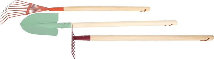 Small Foot Gartenwerkzeug-Set mit Giesskanne „Tiny Garden“, Gartenset mit 2-in-1 Giesskanne und robu