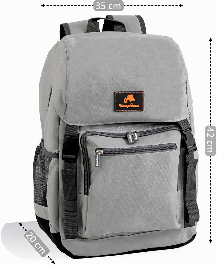 CampFeuer Kühlrucksack 20 Liter | leicht und wasserdicht | grau | Isoliertasche für BBQ, Camping, St