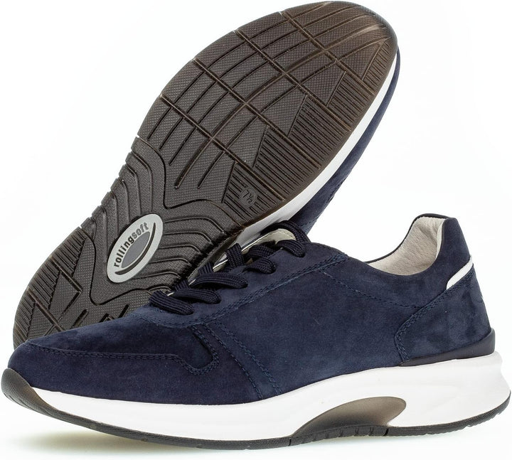 Pius Gabor Herren Sneaker Low, Männer Halbschuhe,Wechselfussbett 45 Blau Blue White, 45 Blau Blue Wh