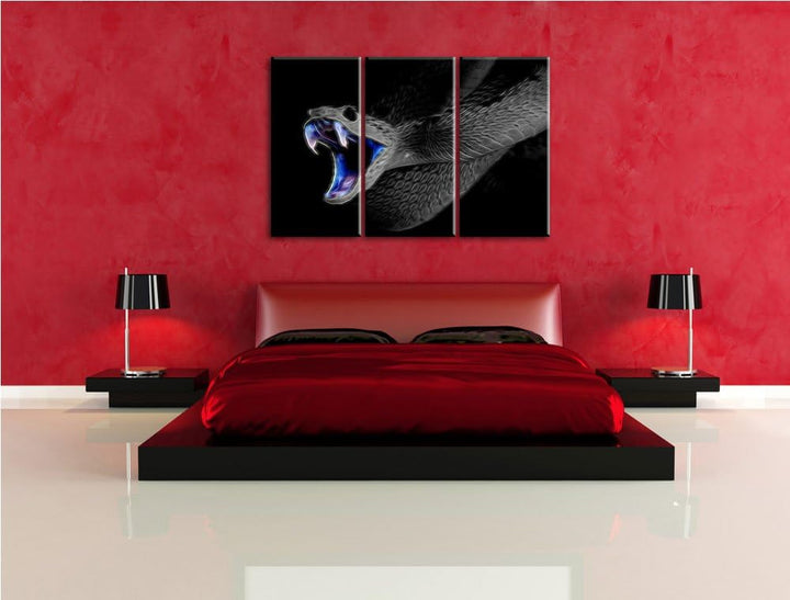 Majestätische Schlange, Natur, USA 3-Teiler Leinwandbild 120x80 Bild auf Leinwand, XXL riesige Bilde