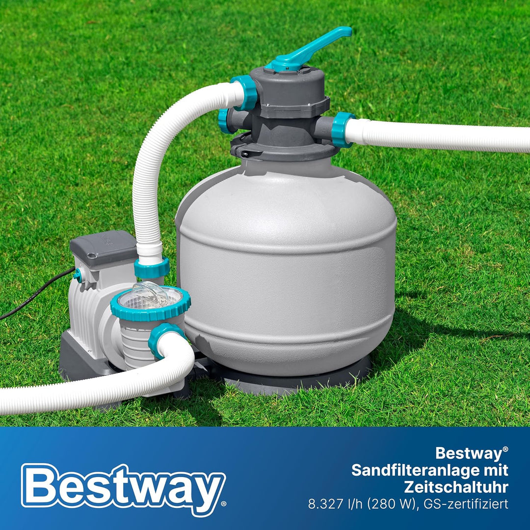 Bestway Sandfilteranlage mit Zeitschaltuhr 8.327 l/h, 280 W