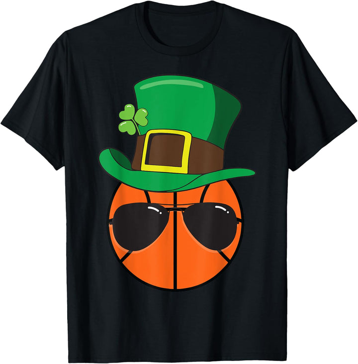 Basketball St. Patricks Day Ball Glück Kleeblatt Hut T-Shirt