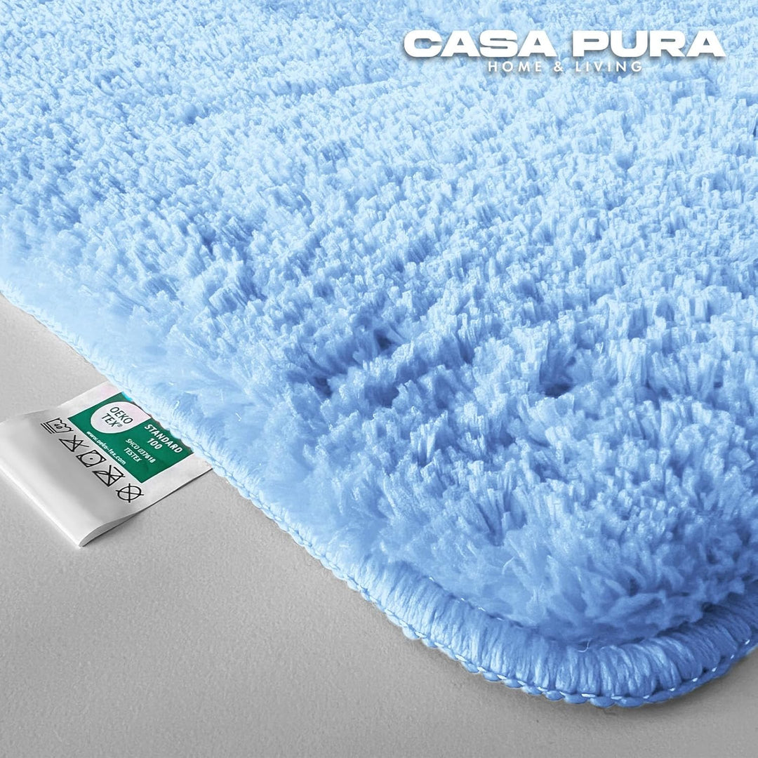 casa pura Badematte Hochflor Sky Soft - Weicher, Flauschiger Badezimmerteppich in Shaggy-Optik - Bad