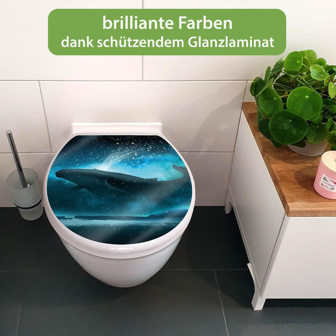 banjado Toilettendeckel mit Absenkautomatik 44,5x37cm - Soft Close Toilettensitz - WC Sitz mit Absen