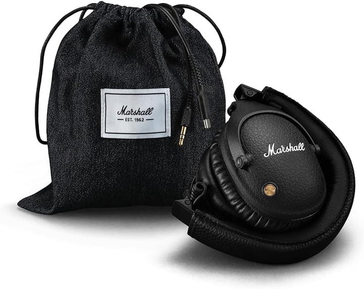 Marshall Monitor II Bluetooth Kopfhörer mit Active Noise Cancelling, 30 Stunden Spielzeit – Schwarz