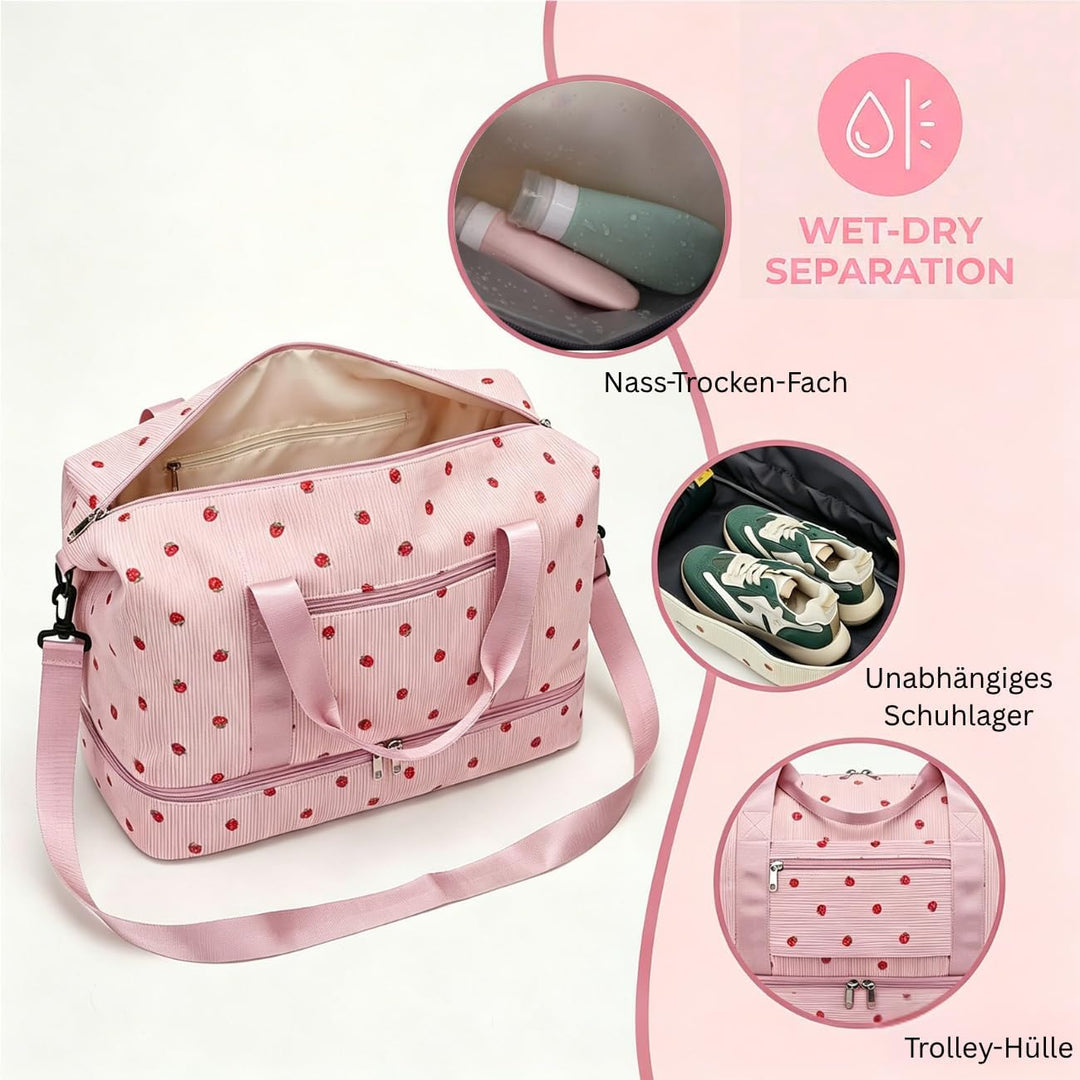 Sporttasche Kinder Mädchen Reisetasche Jungen mit Schuhfach Reisetaschen Weekender Sporttaschen Trav