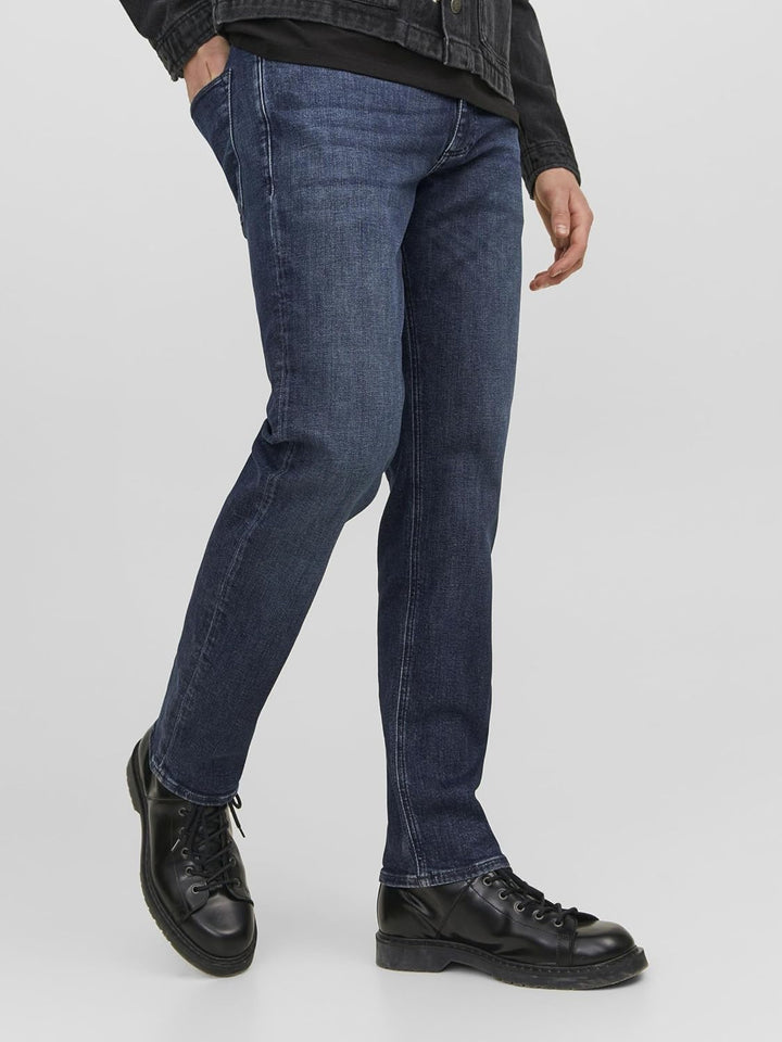 JACK & JONES Male Regular fit Jeans JJICLARK JJEVAN JOS 098 LID Regular fit Jeans 28W / 32L Blue Den