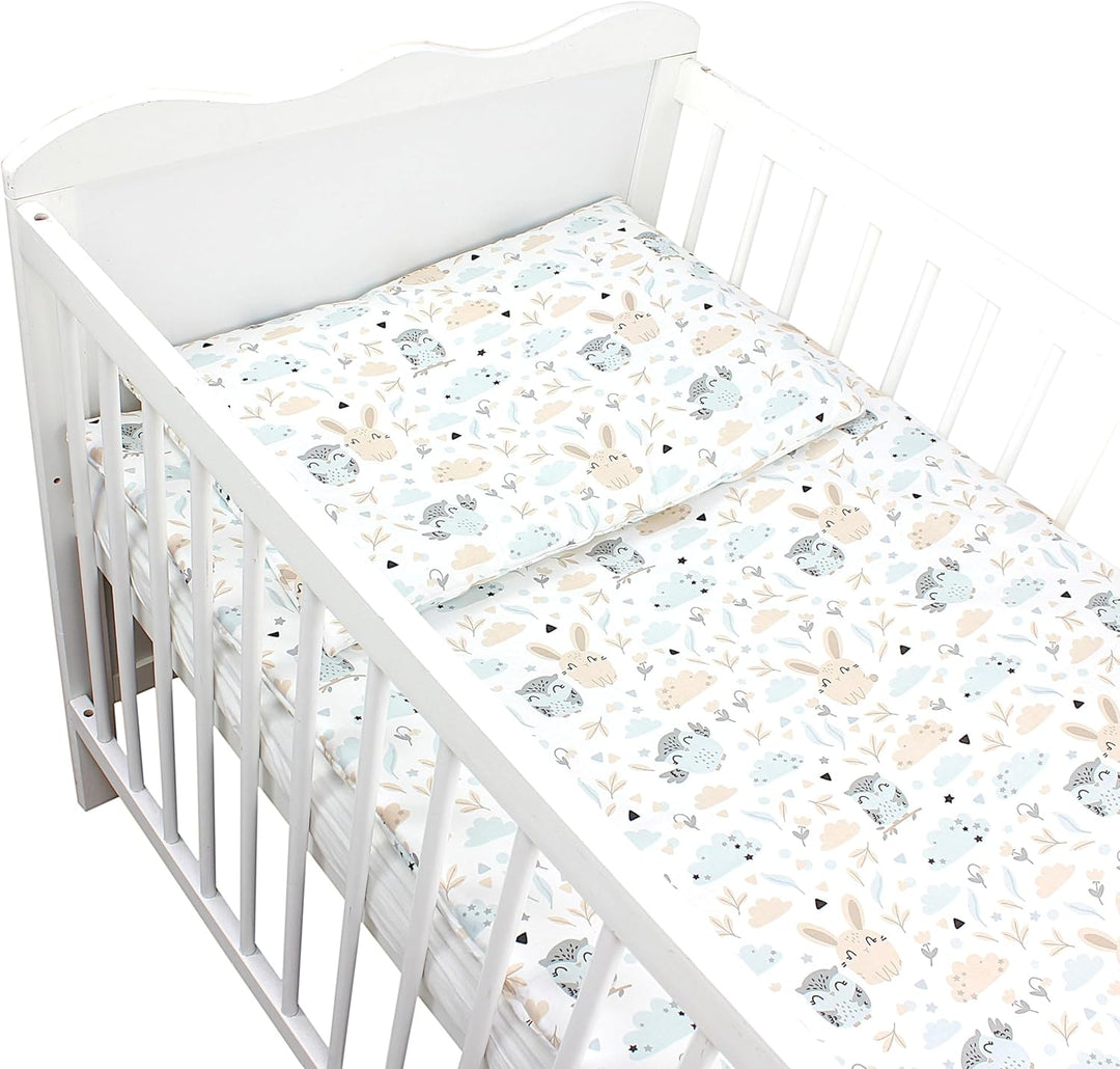 TupTam Kinder Gemusterte Bettdecken Set Ganzjahresdecke Bettdecke Kopfkissen Flachkissen 2tlg., Farb