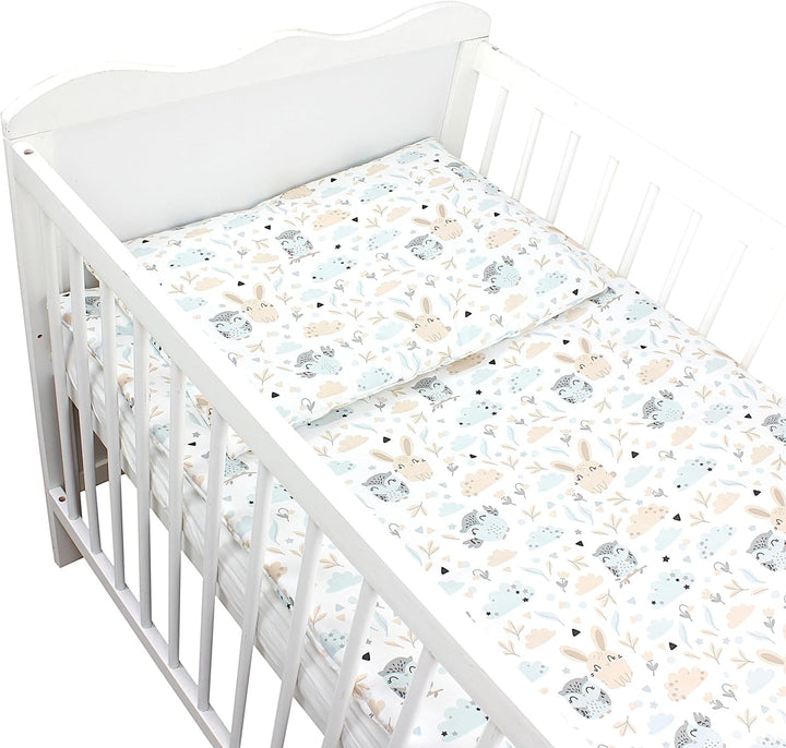 TupTam Kinder Gemusterte Bettdecken Set Ganzjahresdecke Bettdecke Kopfkissen Flachkissen 2tlg., Farb