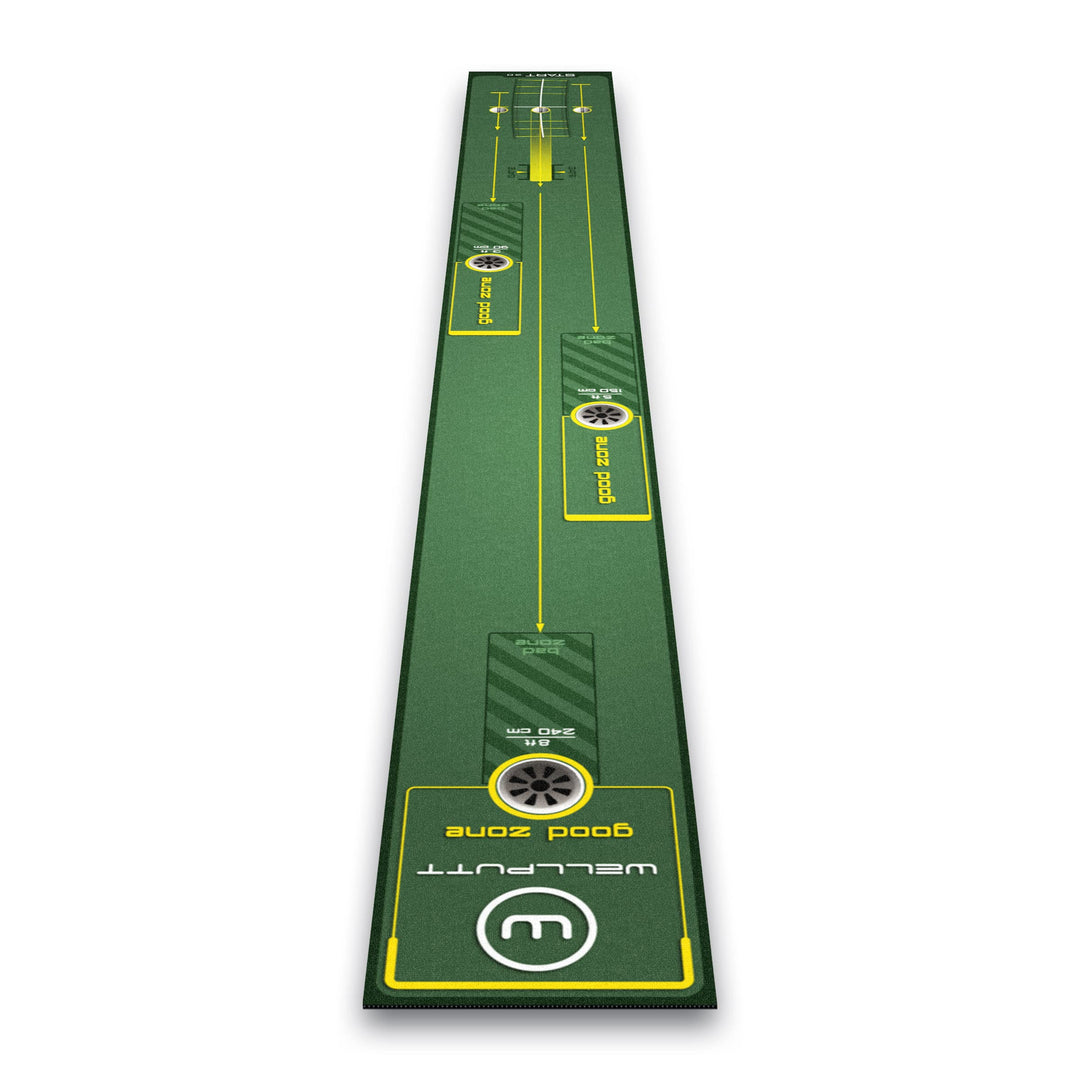 WELLPUTT - Puttingmatte Golftraining - 3m Start 2.0