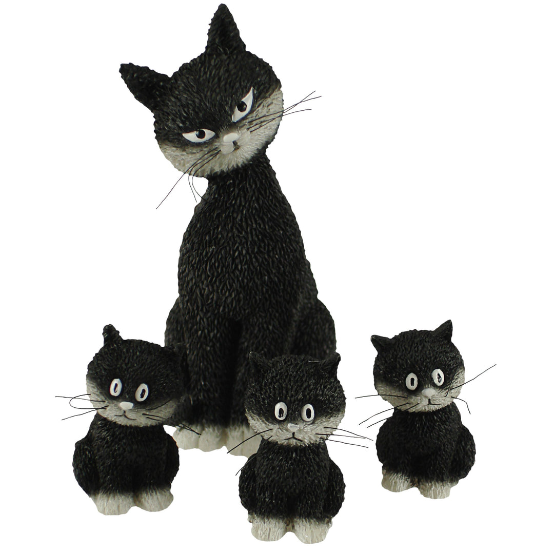 Parastone Dubout Cats Collection DUB22 Dekofiguren-Set mit drei Kätzchen, sitzend, 4-teilig