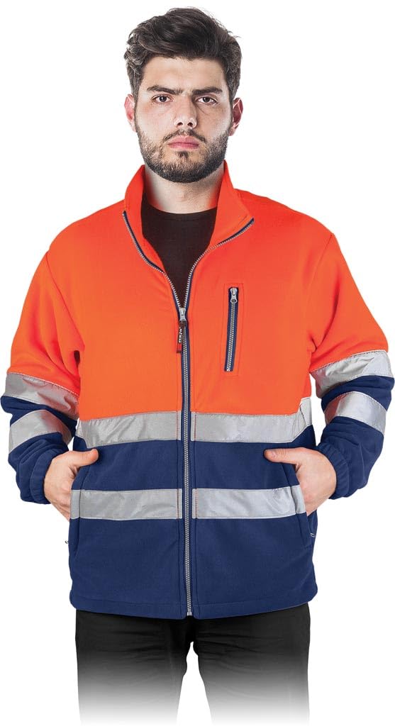 Reis Polstrip_Pgxl Schutzvliesjacke, Orange-Stahlblau, XL Grösse
