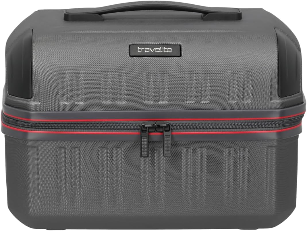 travelite DYNAMIIC Kosmetikkoffer, Beautycase 27x38x23 cm, ABS Hartschale, Koffer Aufsteckfunktion,
