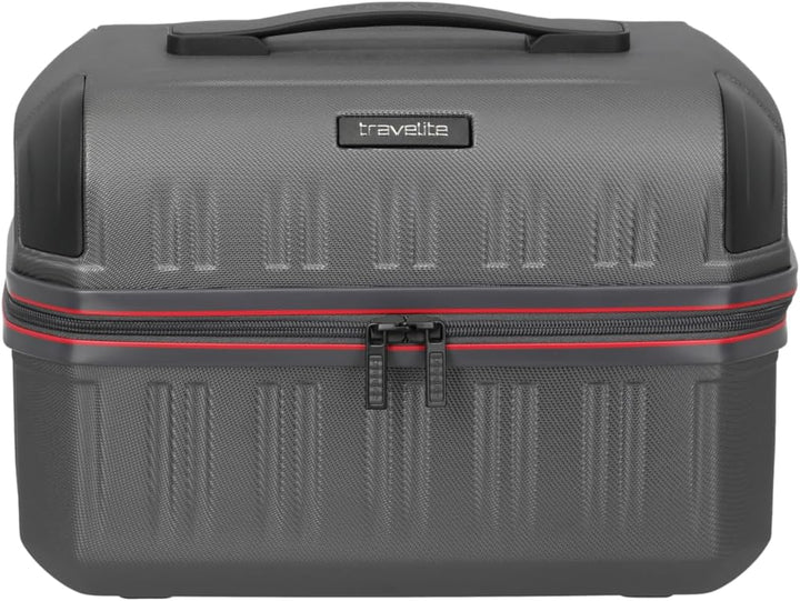 travelite DYNAMIIC Kosmetikkoffer, Beautycase 27x38x23 cm, ABS Hartschale, Koffer Aufsteckfunktion,