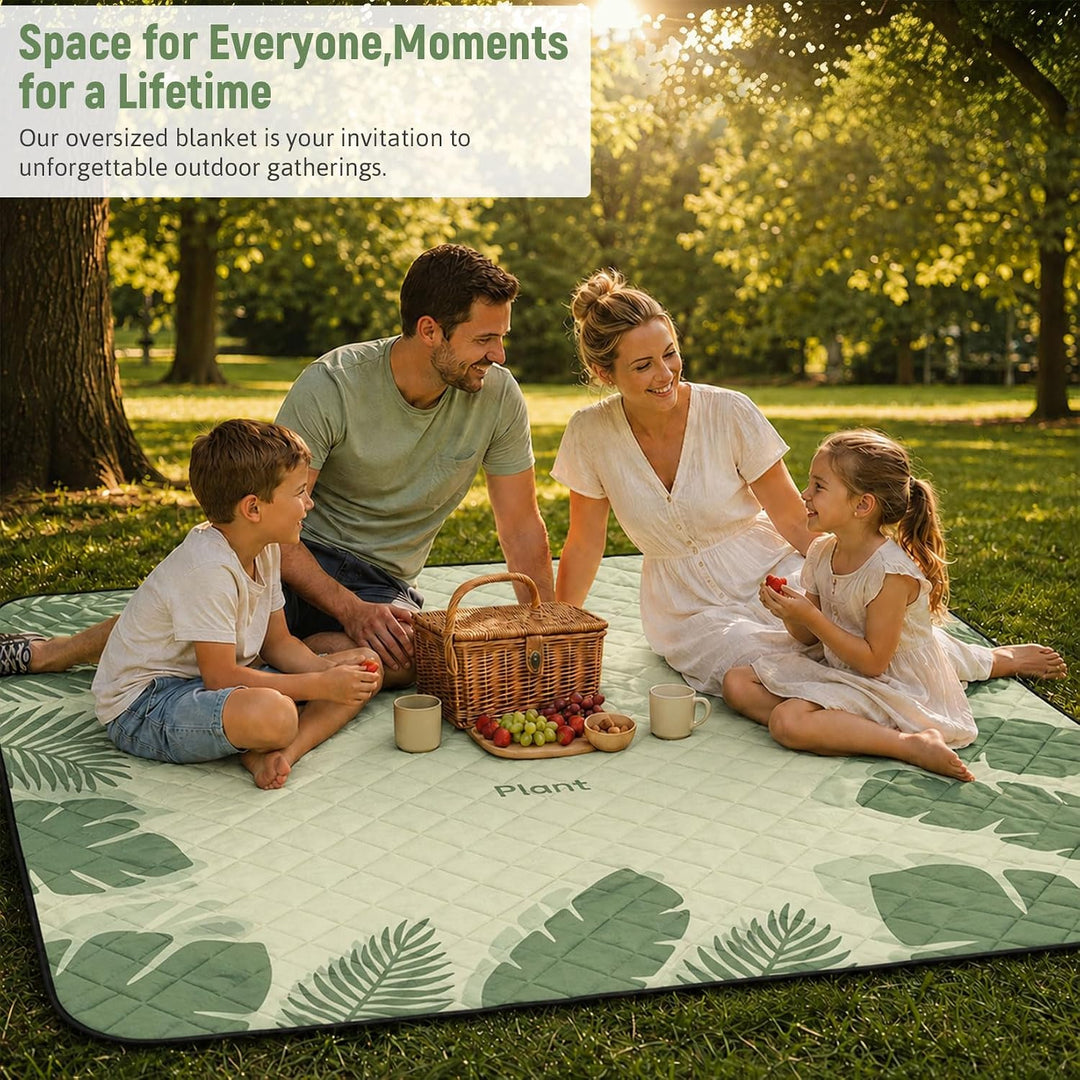 Picknickdecke 200x200 cm, Wasserdicht & Waschbar aus robustem Oxford Gewebe, Hautfreundliche Strandd