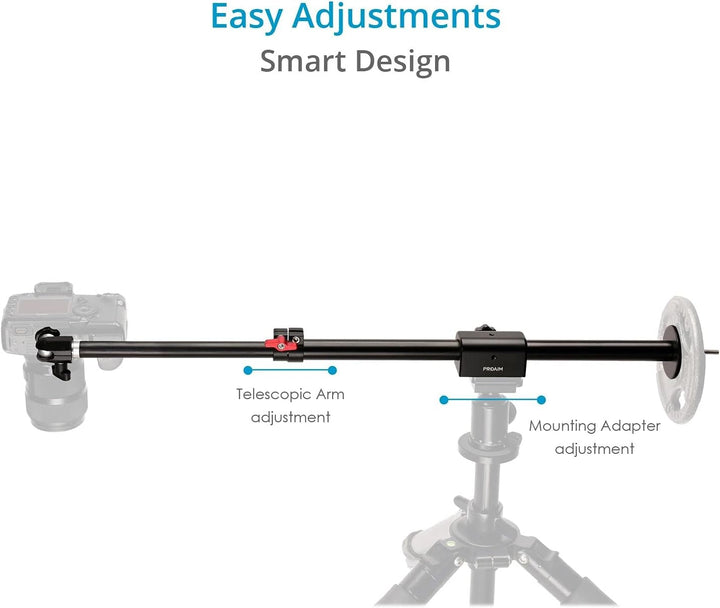 PROAIM Overhead Foto- und Videokamera Boom Pole. Für Overhead-Kamera-/Tischansichten. 23 bis 40" Tel