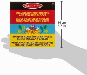 Melissa &amp; Doug Würfel zum Stapeln und Verschachteln englisches Alphabet Alphabet-Blöcke, Alphabet-Bl
