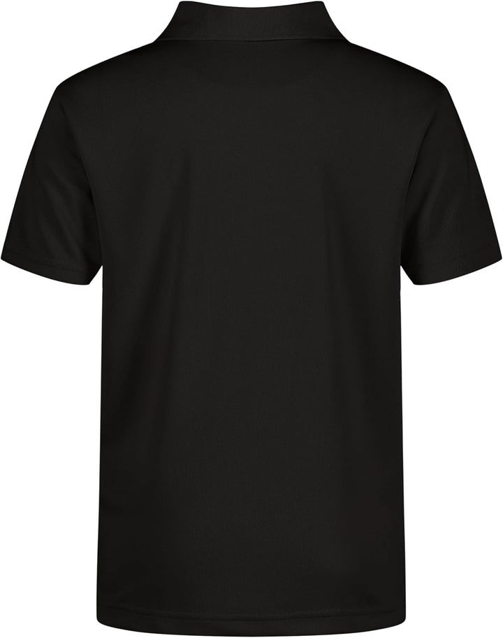 Nautica Jungen School Uniform Short Sleeve Pique Polo Polohemd (1er Pack) S Schwarz, S Schwarz