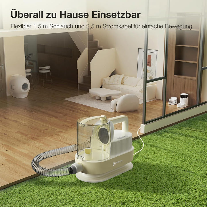PETGUGU 7-in-1 Hundeschermaschine mit Staubsauger, Leise Fellpflegegerät für Hunde &amp; Katzen, Hundetr