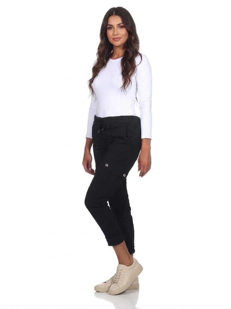 MATY FASHION Damen Hose Stretch Sweatpants aus Baumwolle Jogginghose Denim für Freizeit Boyfriend Ba