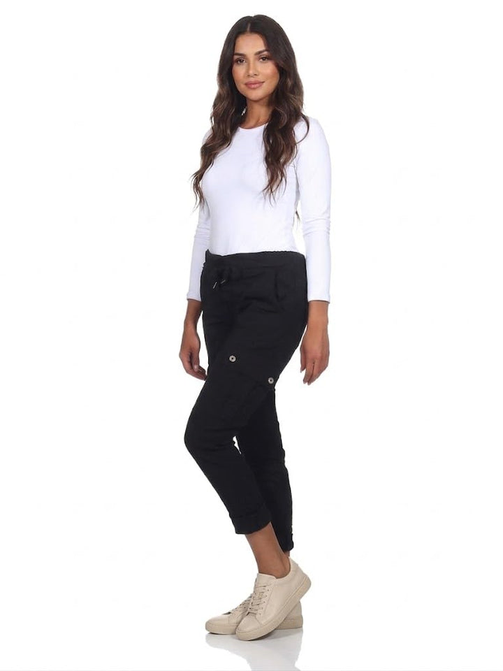 MATY FASHION Damen Hose Stretch Sweatpants aus Baumwolle Jogginghose Denim für Freizeit Boyfriend Ba