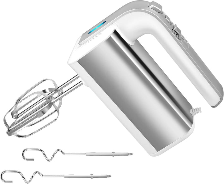 SOKANY 800W Handrührgerät Edelstahlkneter Handmixer, 5 Geschwindigkeiten mit Exit-Taste, Handrührer