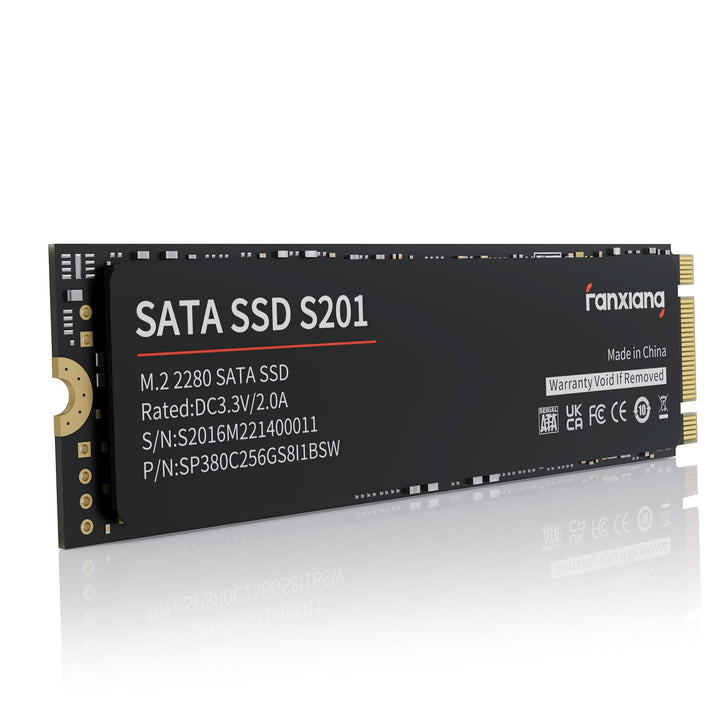fanxiang S201 M.2 SATA SSD Interne Festplatte M.2 2280 SATA III, 560MB/s Lesen, 510MB/s Schreiben, m