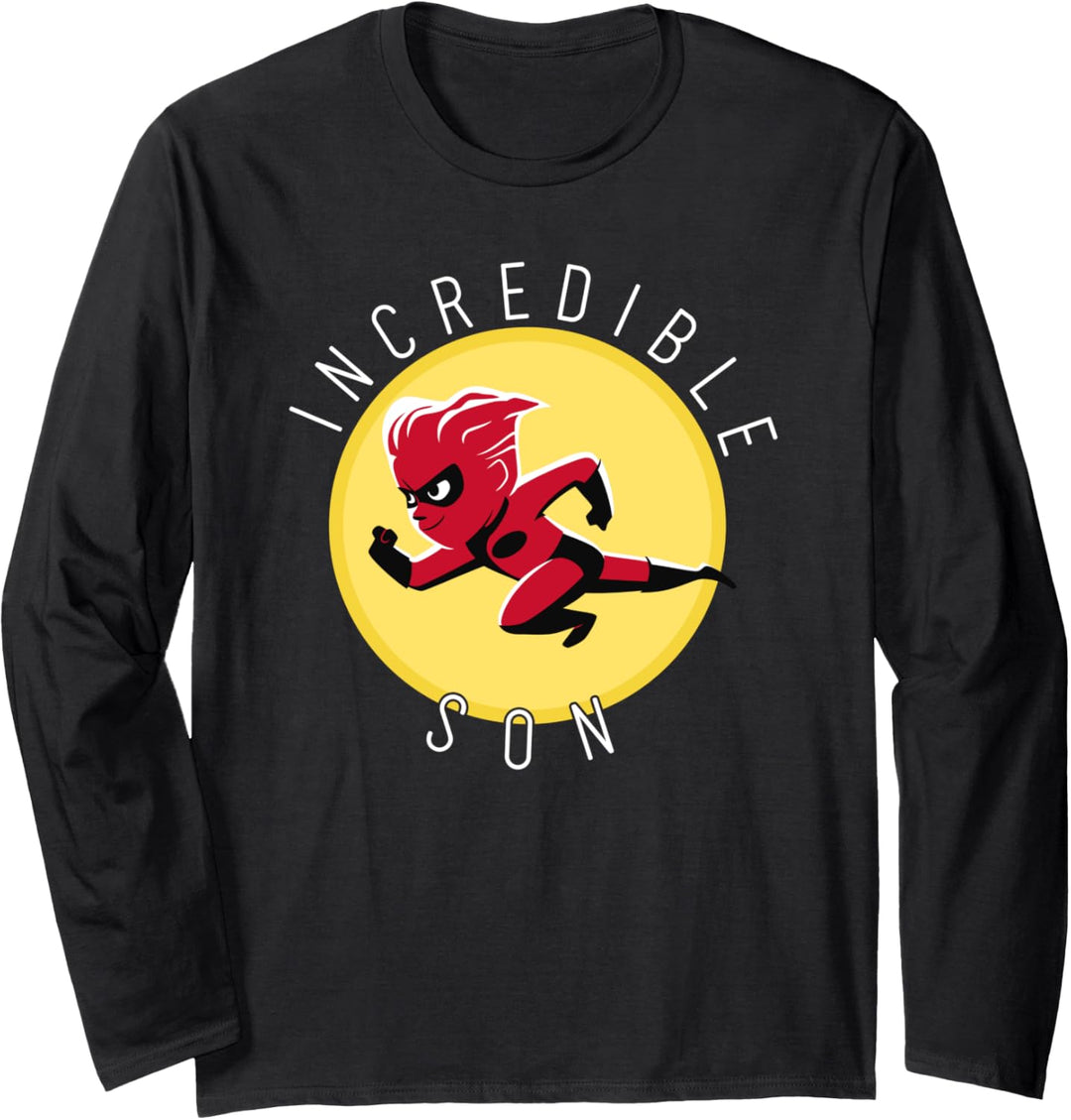 Disney Pixar The Incredibles Dash Incredible Son Circle Langarmshirt