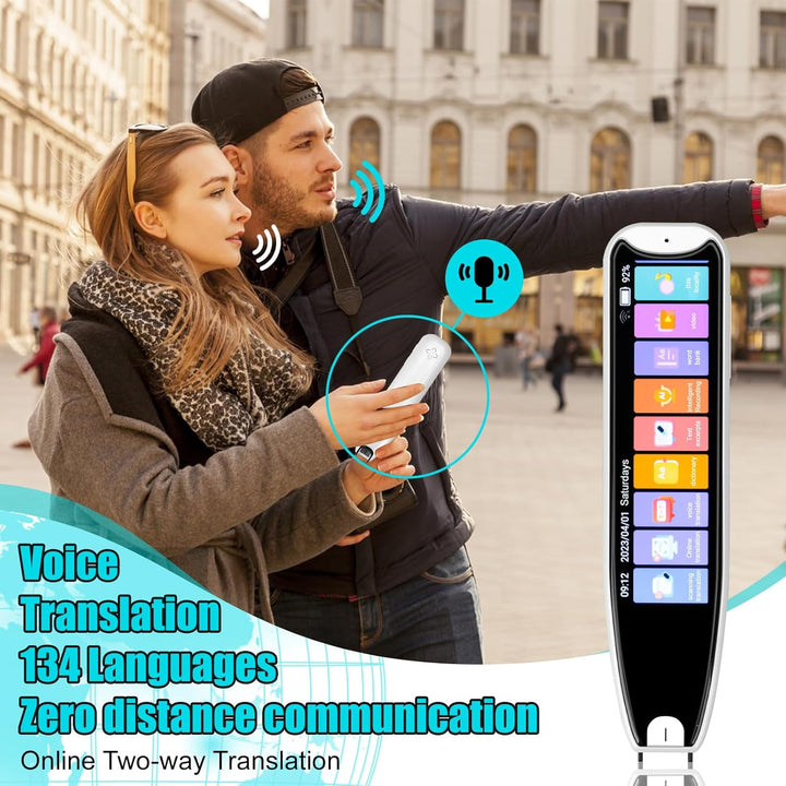 Scan Übersetzer Stift, Online 142 Sprachen Scan Reader Pen Lesestift mit 3,7 Zoll Touchscreen, Echtz