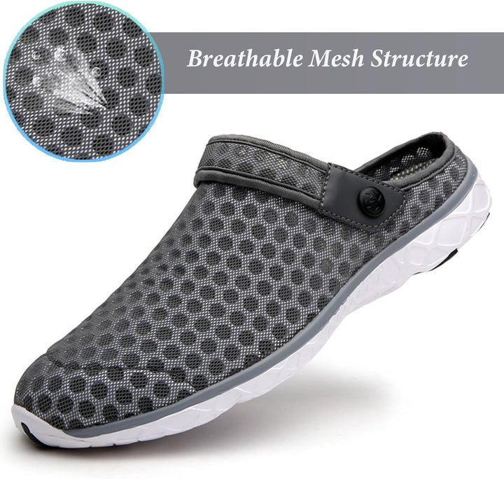 Unisex Clogs Hausschuhe Atmungsaktiv Mesh Pantoletten Sommer Beach Freizeit Schuhe rutschfest Weiche