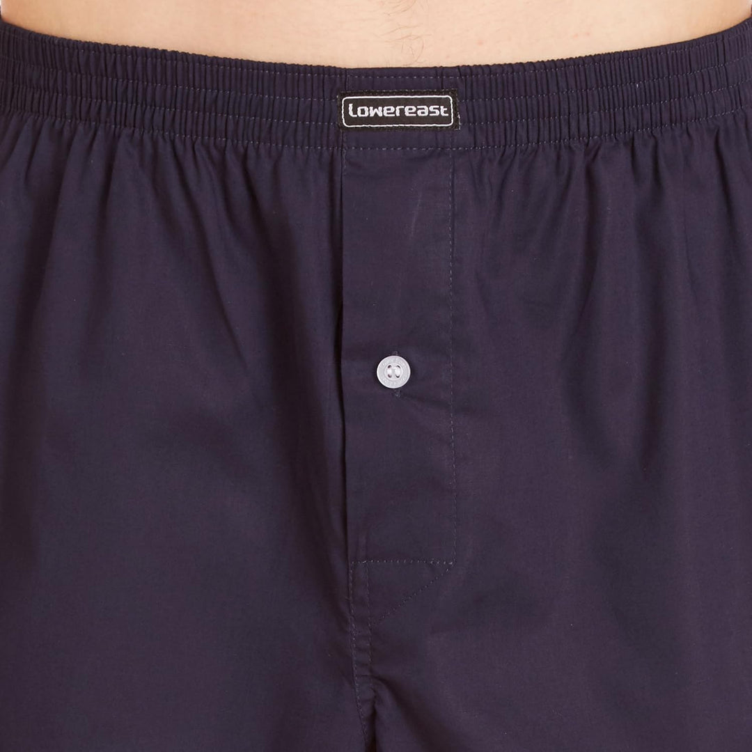Lower East Herren American Boxershorts aus 100% Baumwolle: Packs in vielen Farben 6 Navy/Schwarz/Bor