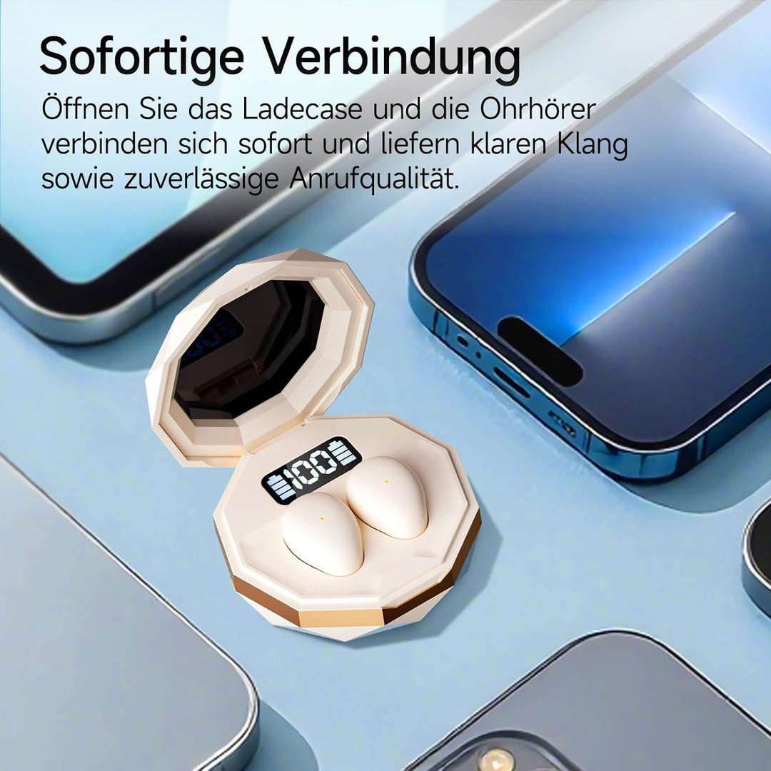Schlafkopfhörer Bluetooth 6.0 – Mini Kabellose Kopfhörer zum Schlafen, Komfortabel & Leicht, Lang an
