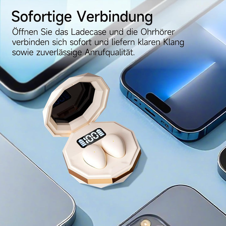 Schlafkopfhörer Bluetooth 6.0 – Mini Kabellose Kopfhörer zum Schlafen, Komfortabel & Leicht, Lang an