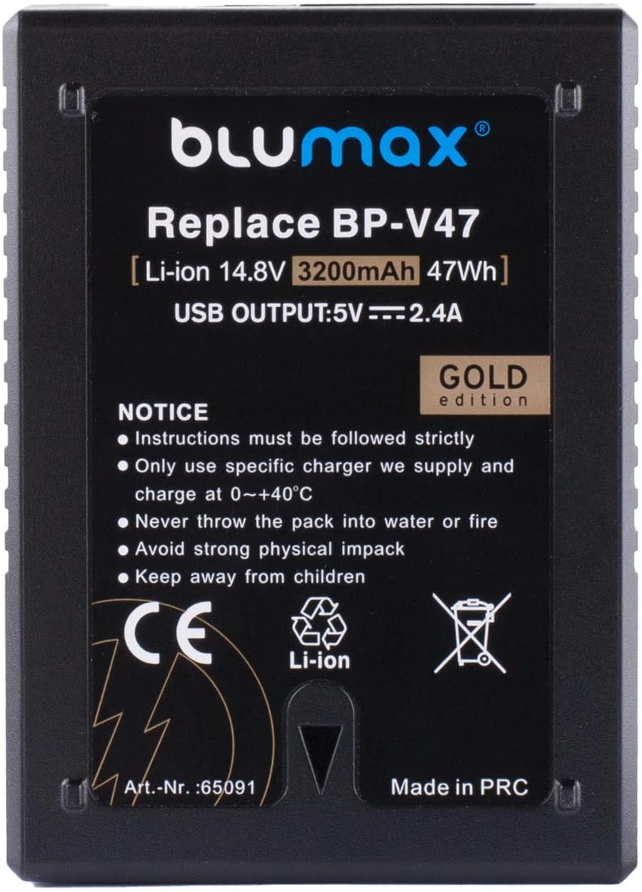 Blumax Gold Akku kompatibel mit Sony BP-V50 (LG Zellen) 3200mAh 14,8V