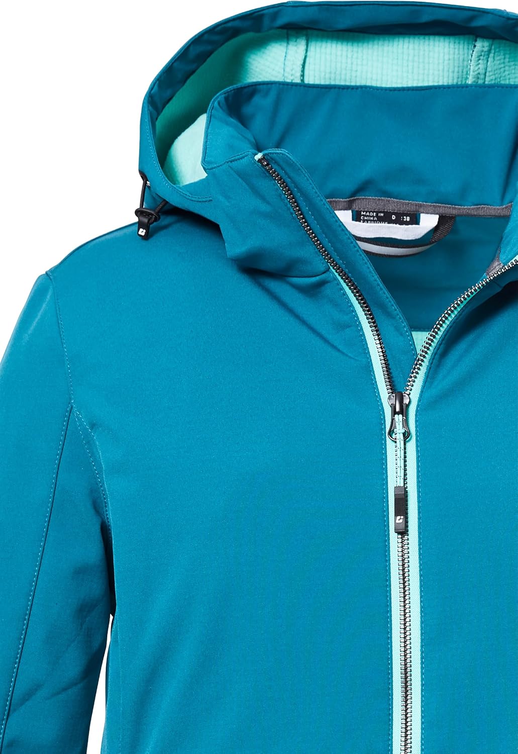 Killtec Damen Kow 8 Wmn Sftshll Jckt Softshelljacke/Outdoorjacke mit abzippbarer Kapuze, 38 dunkel a